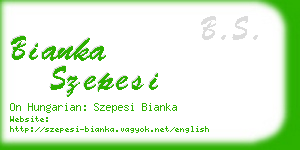 bianka szepesi business card